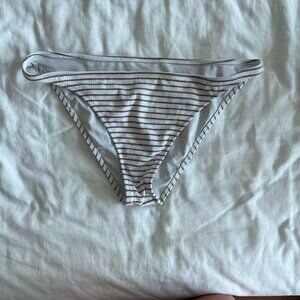 Tori Praver Women’s Bikini Bottom in Gold Stripe (size M)